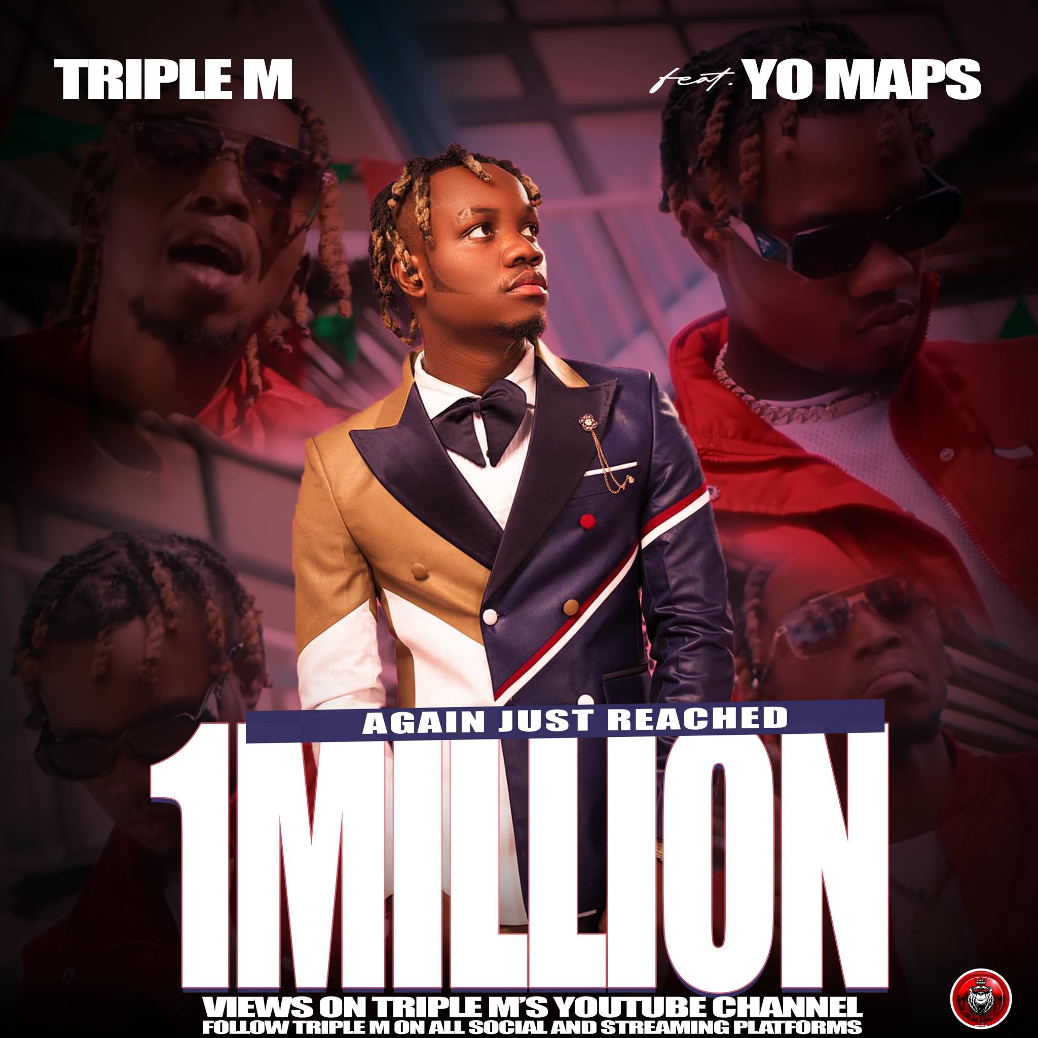 Zambian Rapper Triple M Hits Million-View Milestone with 'Again' Featuring Yo Maps