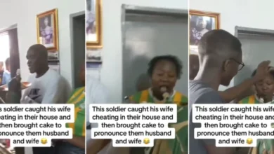 Soldier Declares Wife and Lover "Married" with a Cake