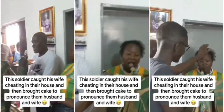 Soldier Declares Wife and Lover "Married" with a Cake