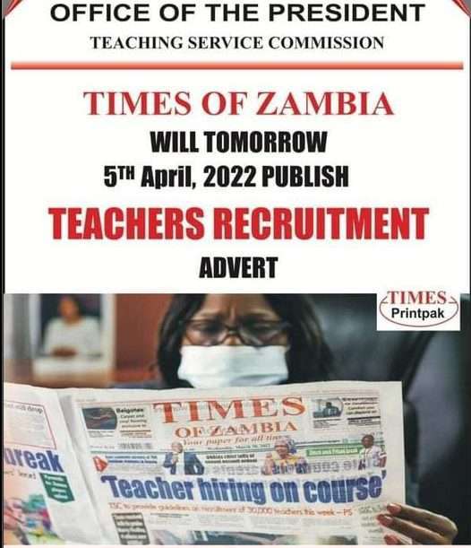 Teacher recruitment advert 2022 (Application details )