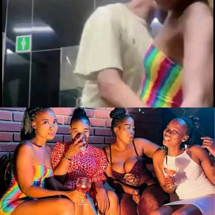 Rainbow dressed lady goes viral with best friends fiancée in toilet doing ka Dodix