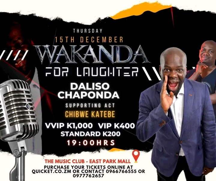 Dalitso Chaponda Comedian To Tour Zambia & Malawian